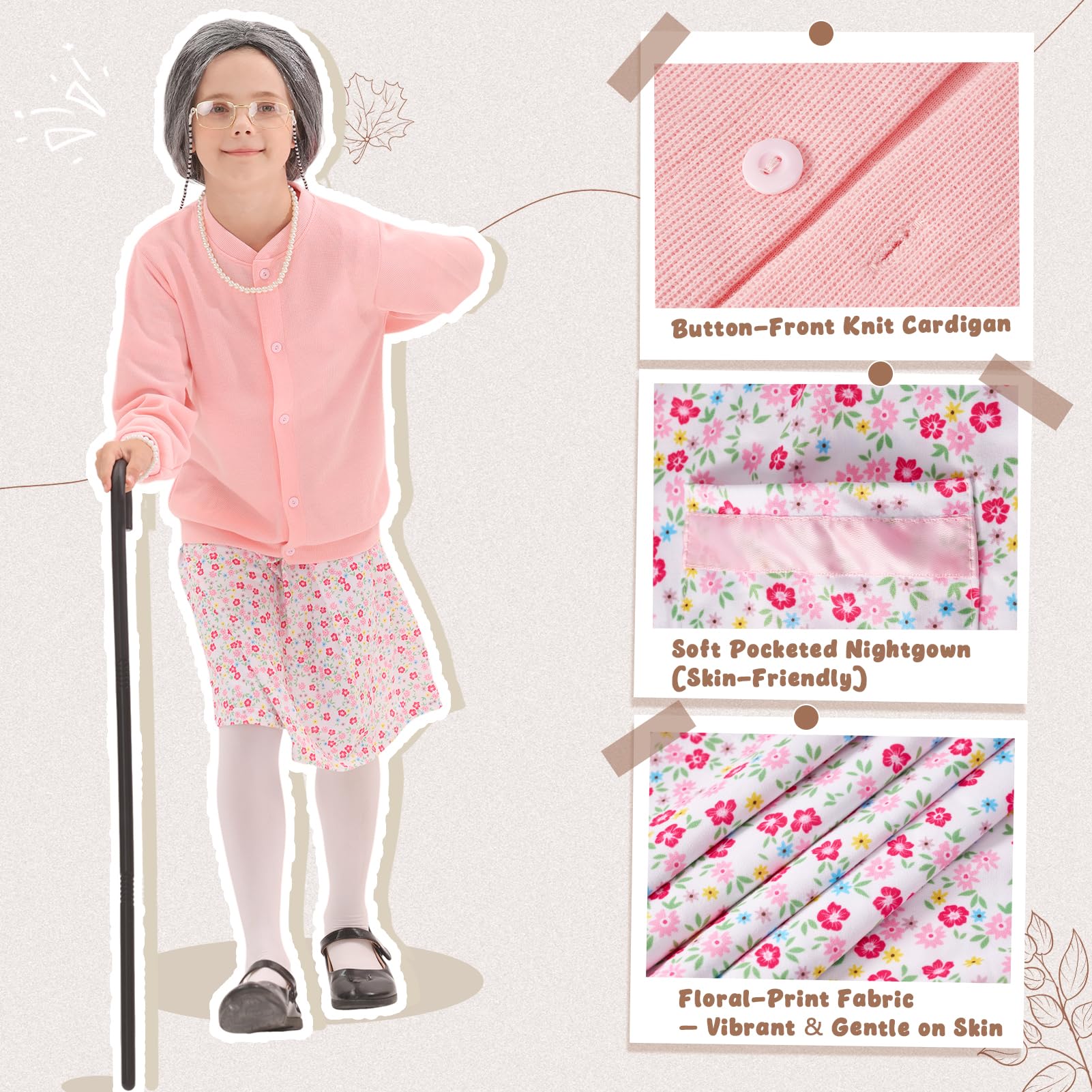 VICAMB nightgown for girls offers soft fabric and easy dressing.