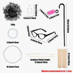 VICAMB old lady glasses accessory, authentic look for school cosplay