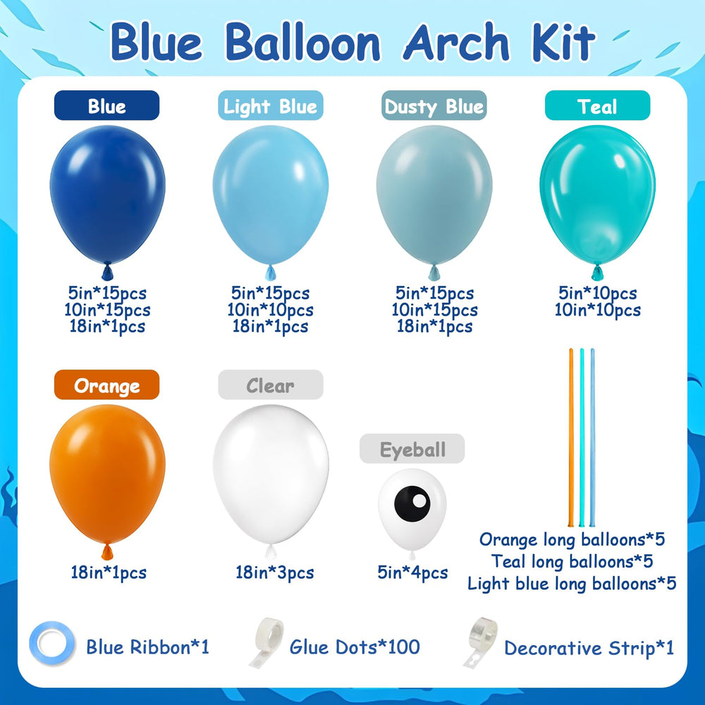 Vicduotex 18inch blue balloons for dramatic arch clusters at baby showers