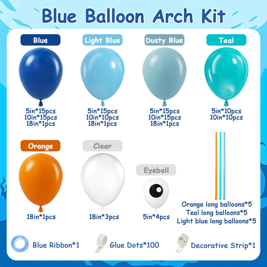 Vicduotex 18inch blue balloons for dramatic arch clusters at baby showers