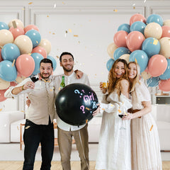 Vicduotex gender reveal balloon garland setup kit for quick decor.