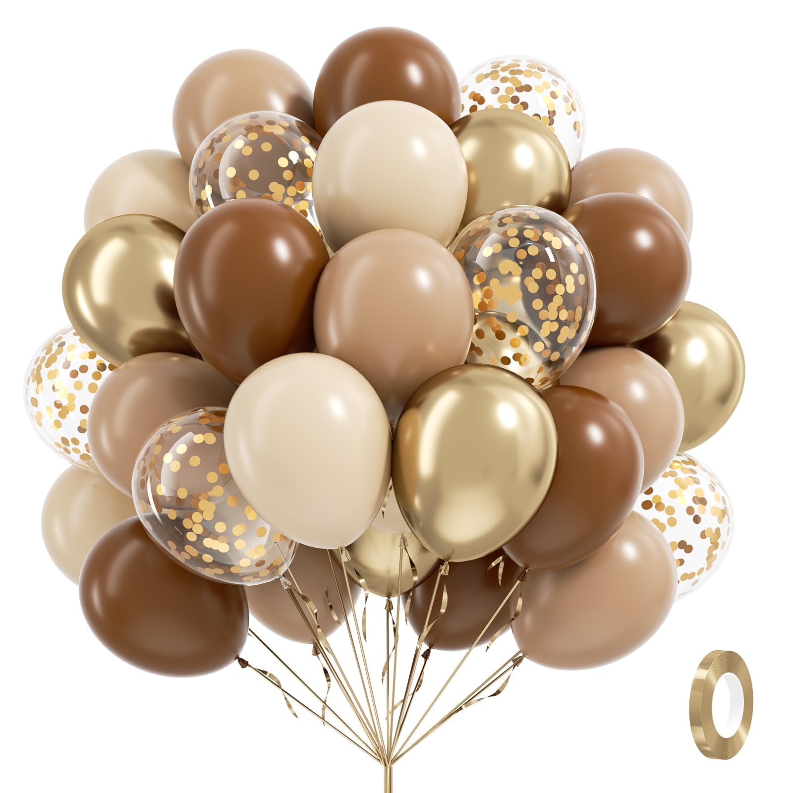 Vicduotex brown balloons kit for elegant neutral decor setups.