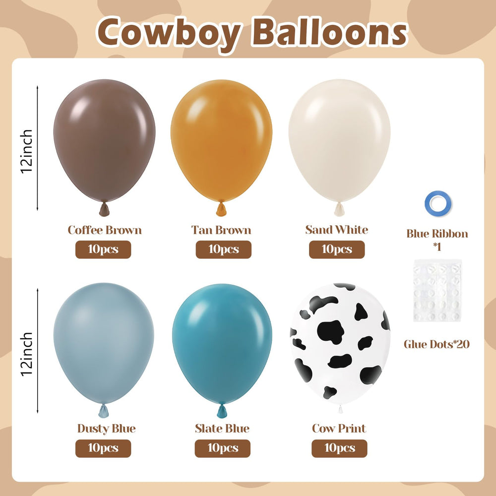 Vicduotex cowboy balloons light brown add warm rustic accents