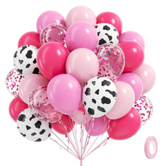 Vicduotex cowgirl balloons hot pink for vibrant party decorations and photo moments.