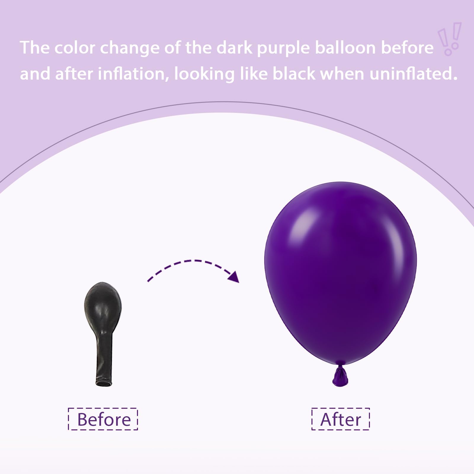 Vicduotex dark purple 10inch balloon closeup emphasizes deep color and durable look.
