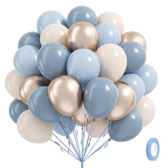 Vicduotex dusty blue 12-inch balloons for elegant wedding decor