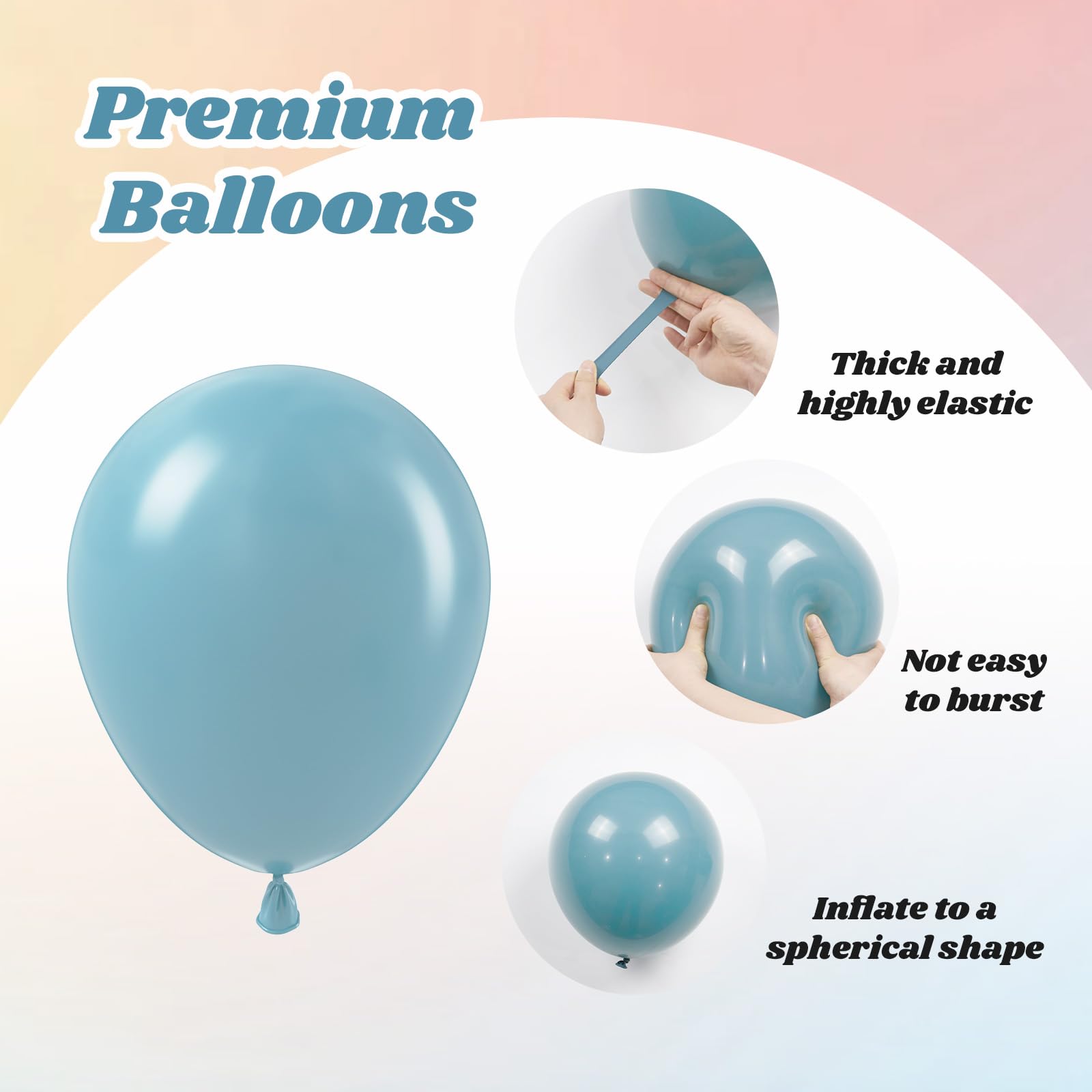 Vicduotex sand white 12-inch balloon for elegant baby shower centerpieces.