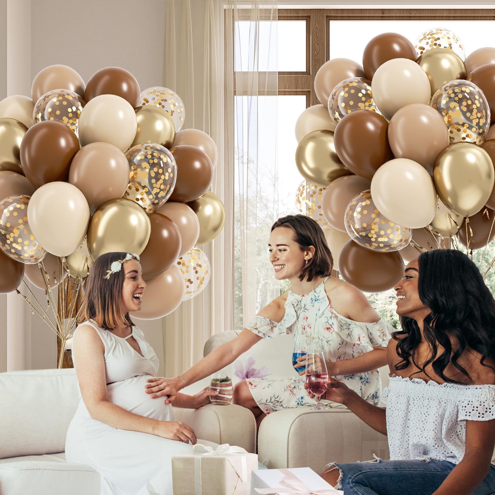 Vicduotex gold balloons add warm metallic accents.