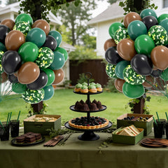 Vicduotex green ribbon ties balloon clusters into sturdy decorations.