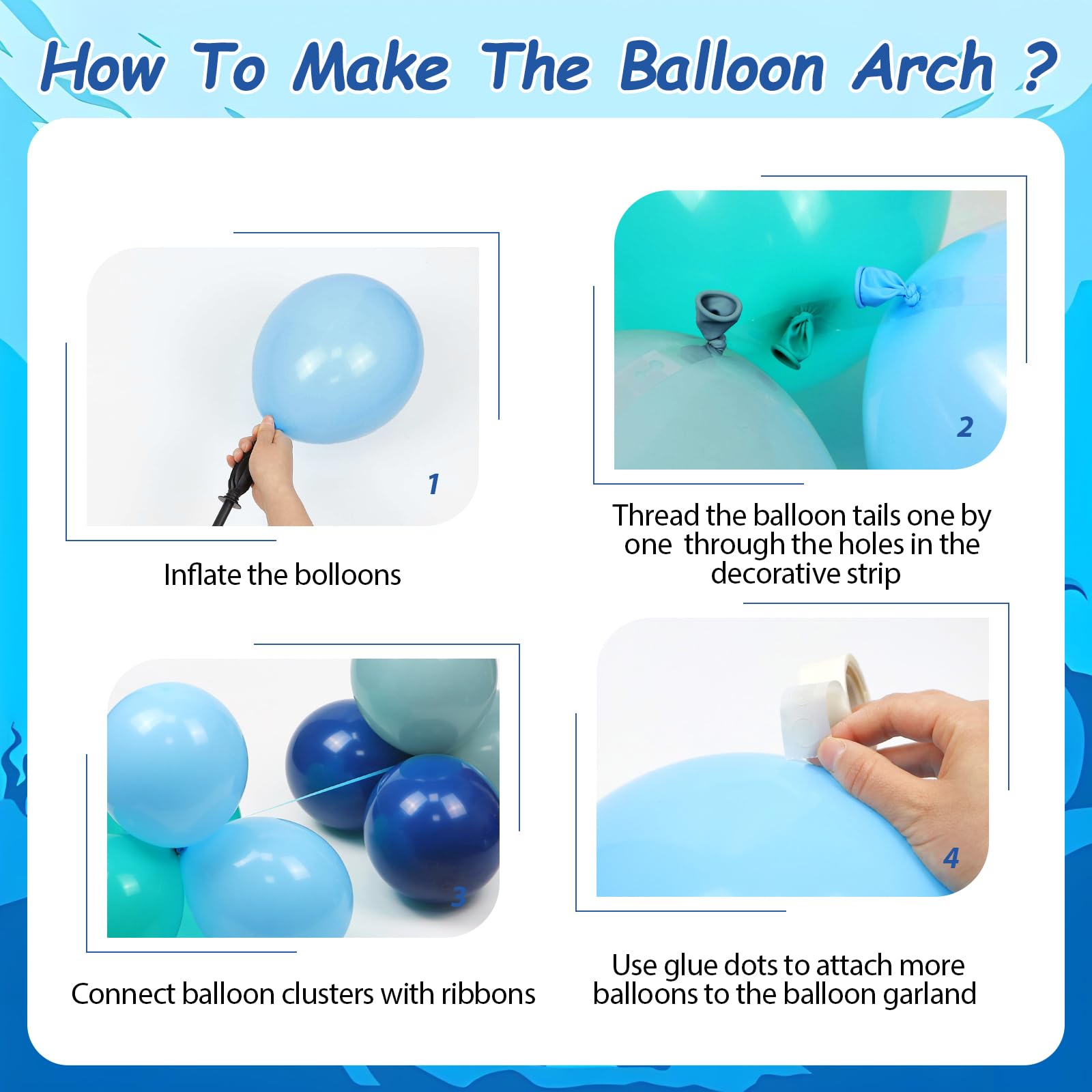 Vicduotex light-blue 10inch balloons ideal for filling gaps in garlands