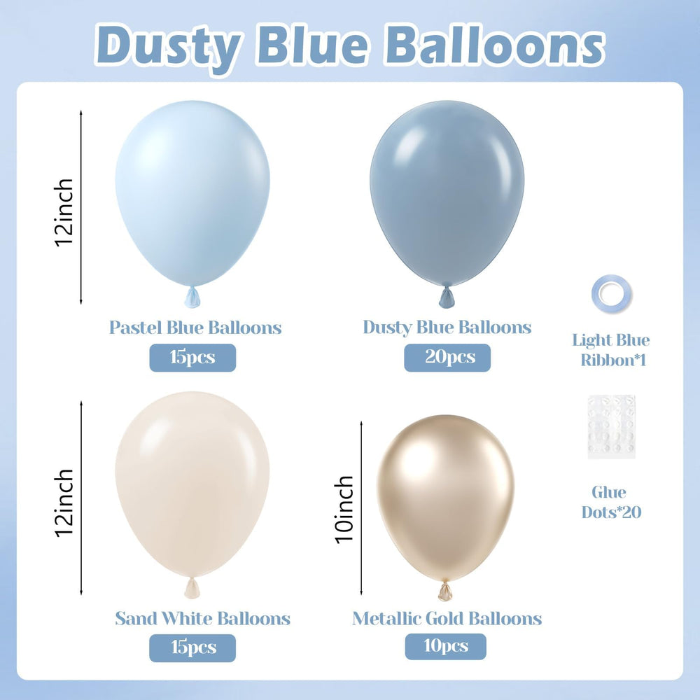 Vicduotex pastel blue 12-inch balloons add soft color to baby showers