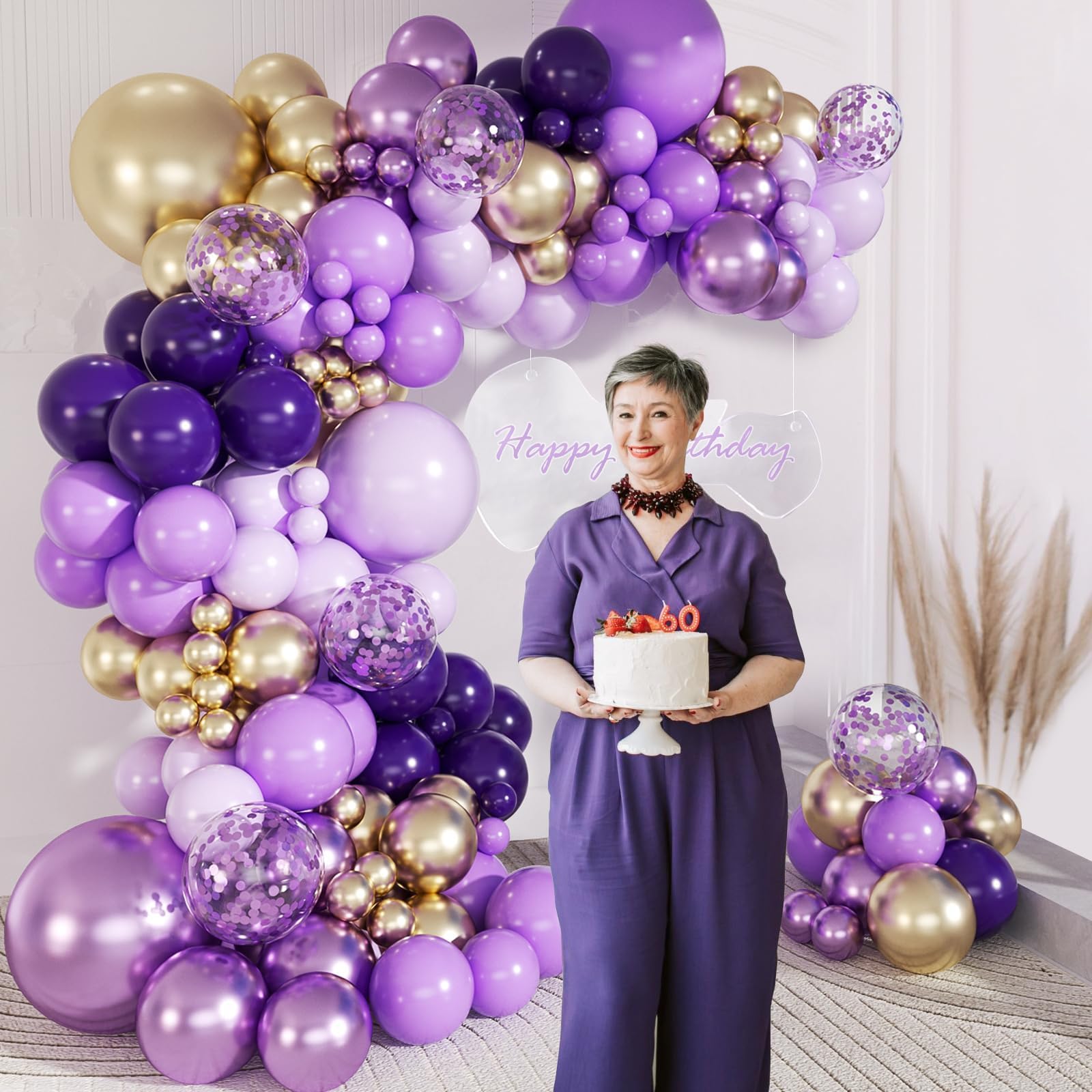 Vicduotex purple confetti 12inch balloon captures sparkling celebration detail.