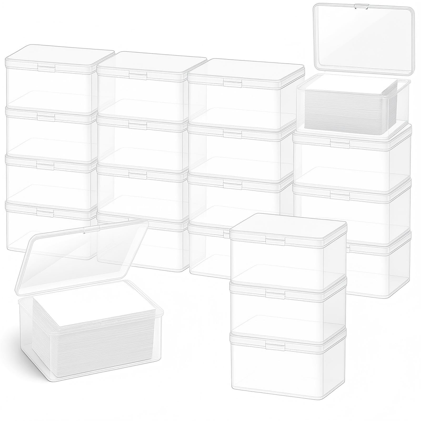 Vicenpal clear card box with snap closure keeps decks secure.