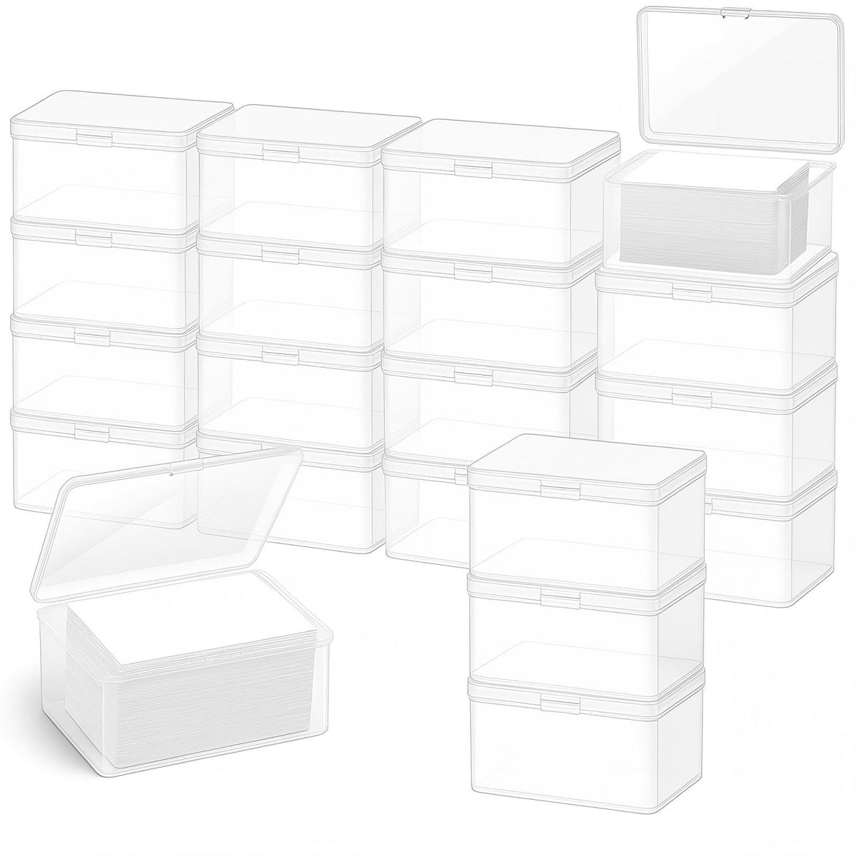 Vicenpal clear card box with snap closure keeps decks secure.