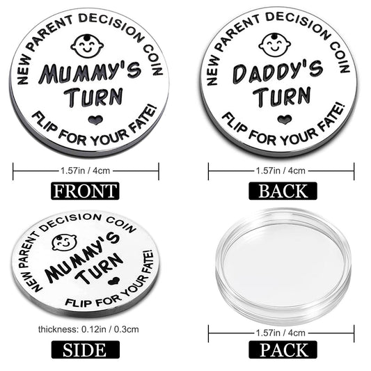 Vichona mummy's-turn coin highlights Mummy's Turn for soothing nighttime routines