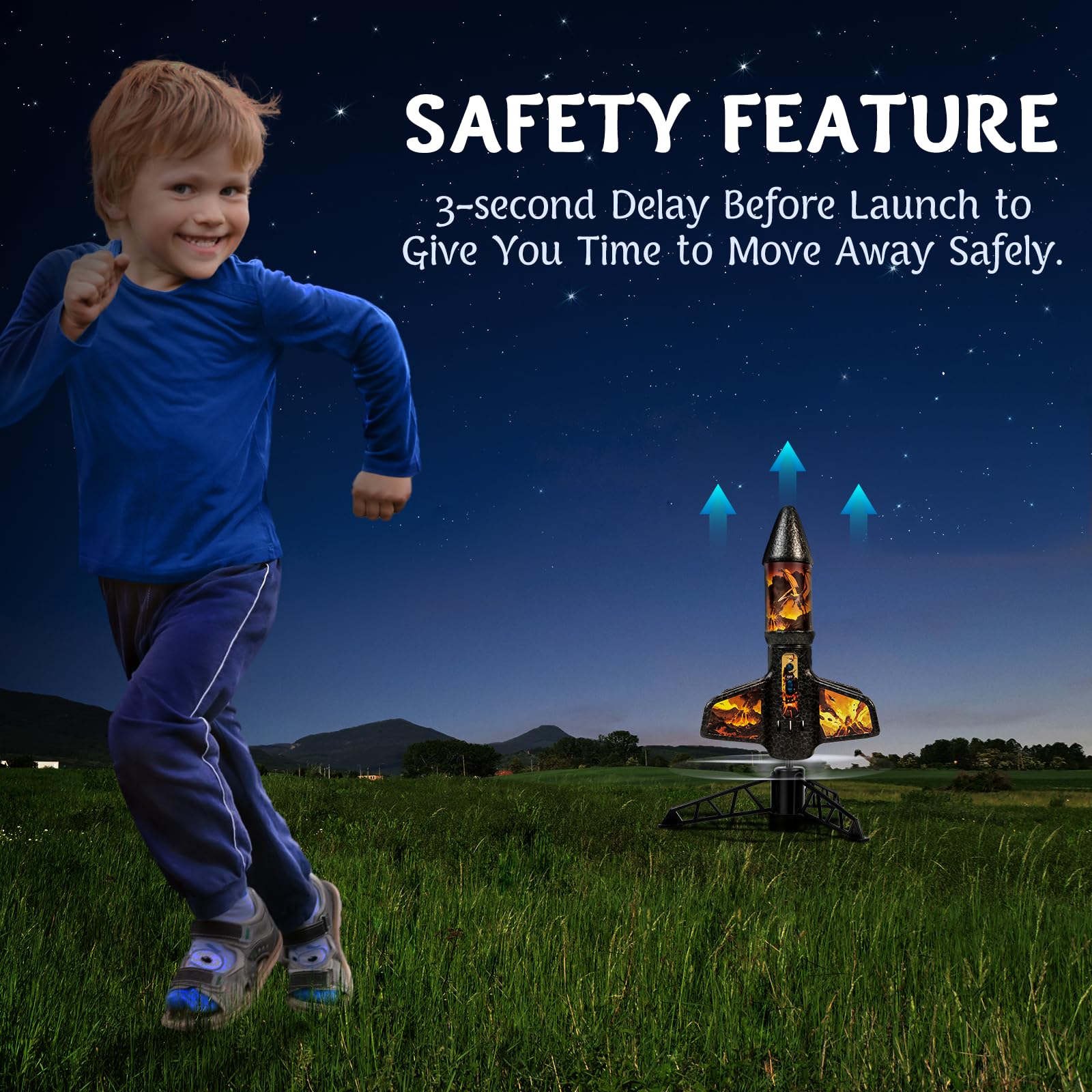 VICHTOP rocket with rechargeable battery enables many backyard launches