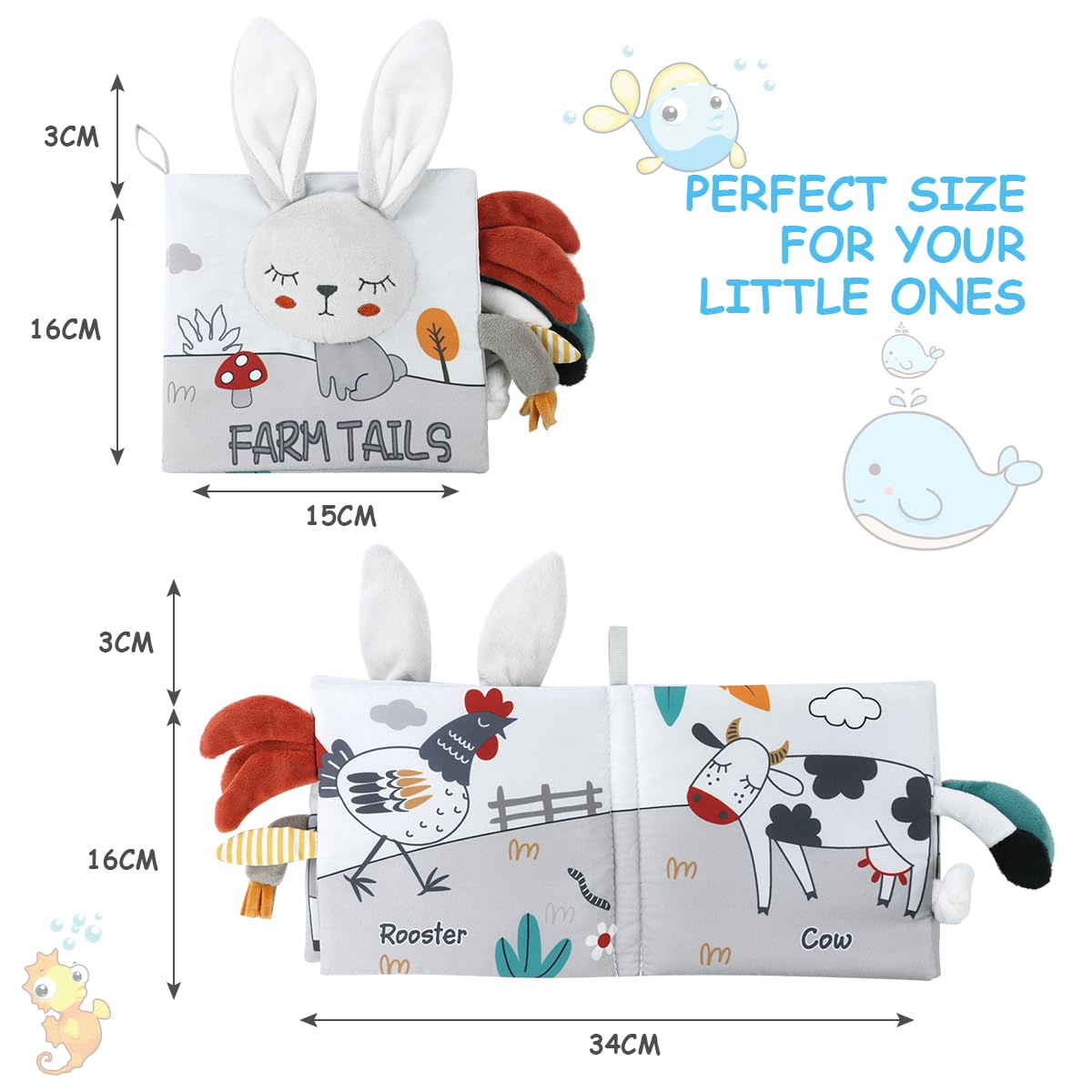 Vicloon Rabbit 3D animal figures provide tactile learning and language cues