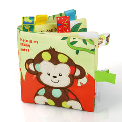 Vicloon soft baby book with monkey cover invites tactile exploration for curious babies