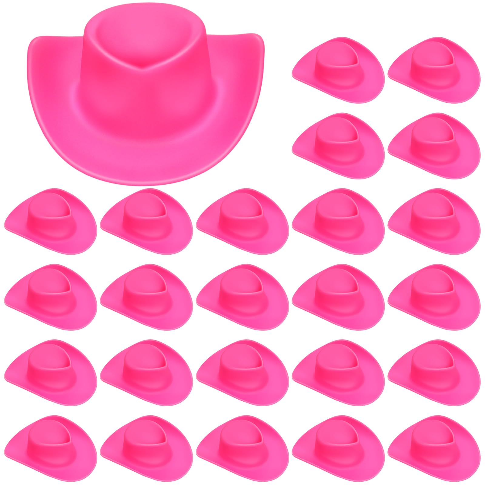 VICROIC pink mini cowboy hat for dolls, ideal dollhouse decor and party props