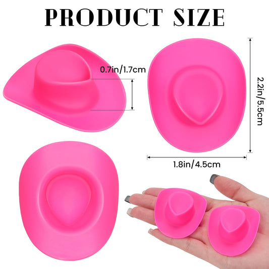 VICROIC pink plastic mini cowboy hat adds cute flair to dolls and scenes