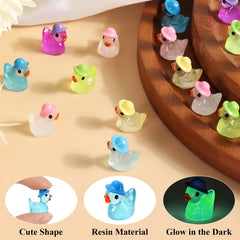 VICROIC luminous duck figurines enhance aquarium and terrarium decorative scenes.