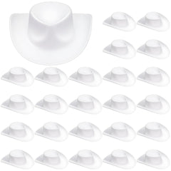 Vicroic white mini cowboy hat for dolls, ideal for dollhouse decoration and imaginative play