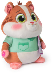 Close-up of Popcorn's big eyes and smiling face inviting cuddles and storytelling.