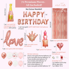 Champagne balloon adds luxe accent to rose gold theme by Vidal Crafts.