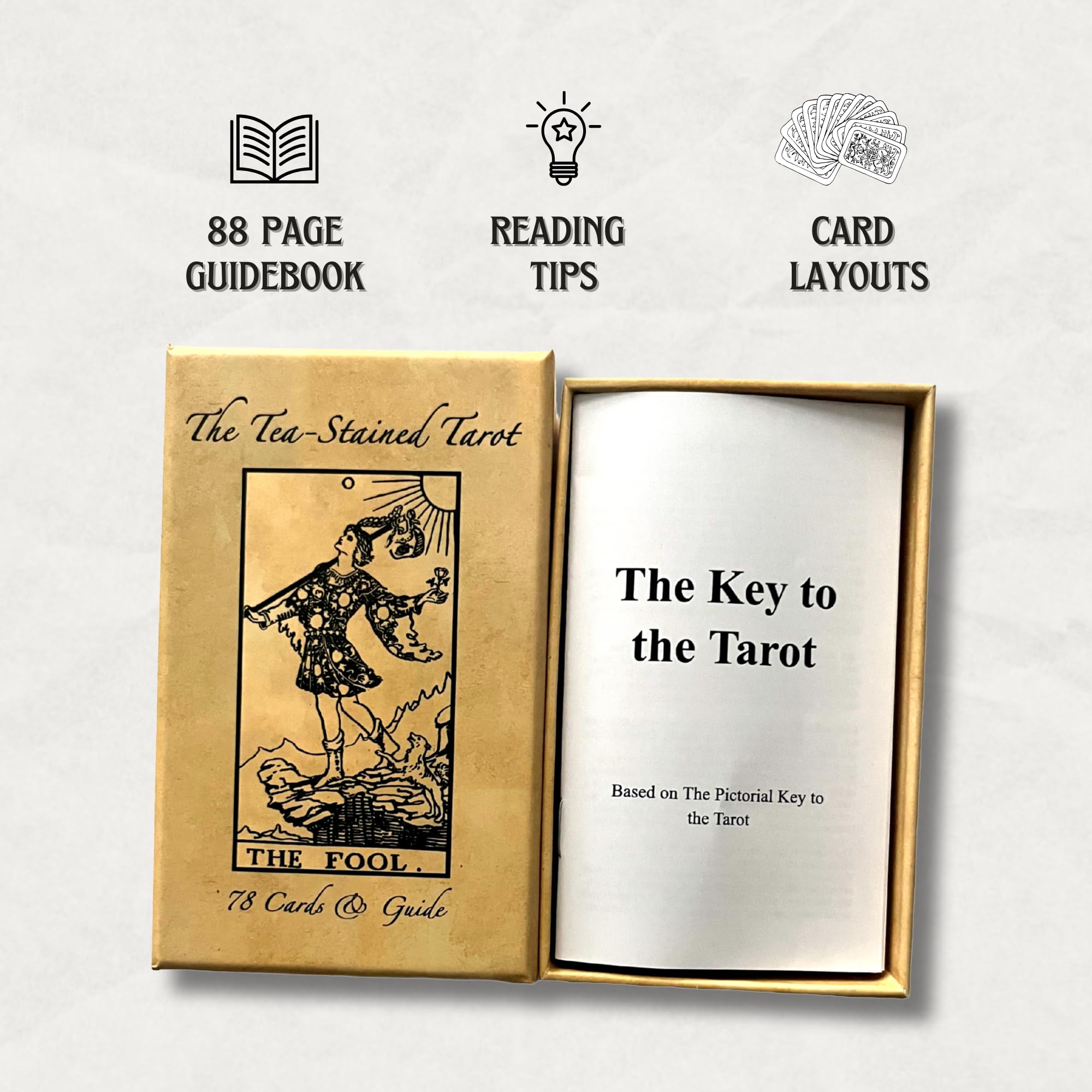 Vieux Monde Express linen-finish tarot cards with durable, shuffle-friendly texture