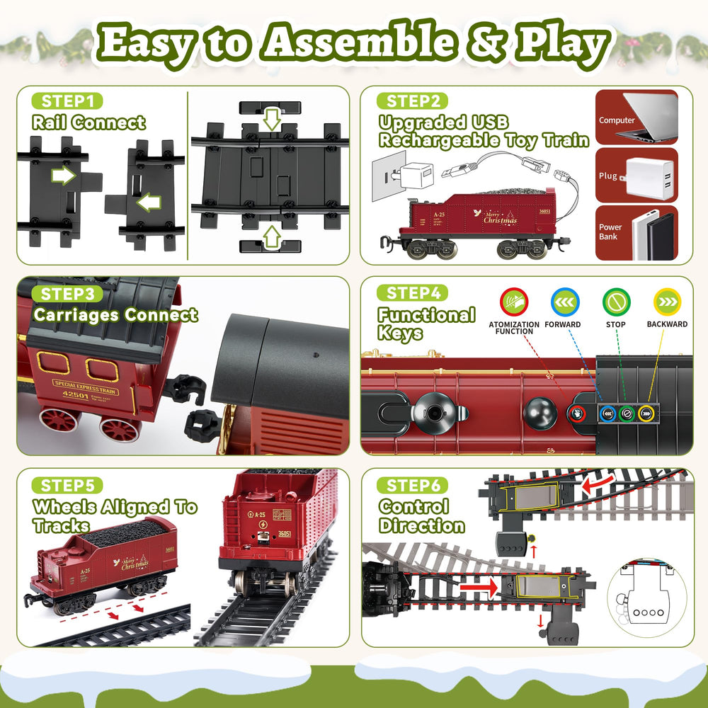 VigorFun train headlights and authentic sounds enhance nighttime-style play.