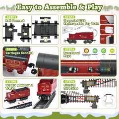 VigorFun train headlights and authentic sounds enhance nighttime-style play.