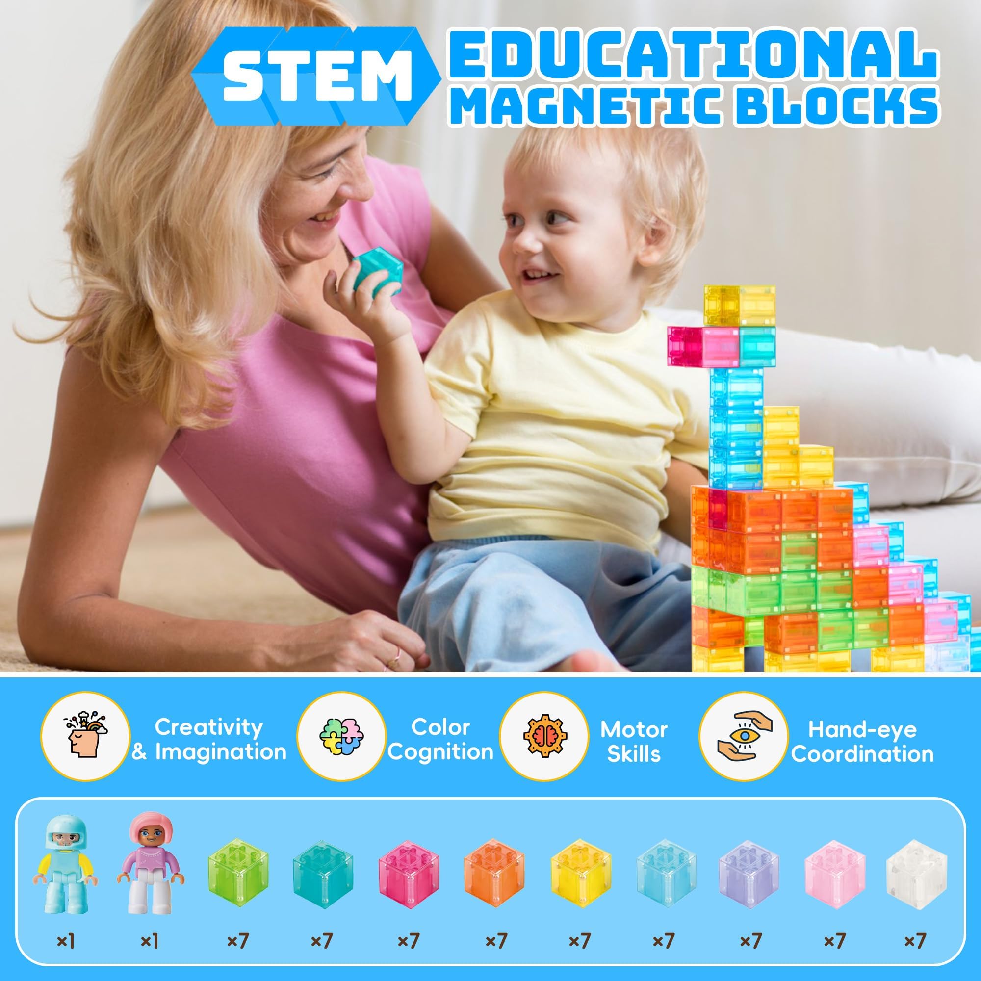 VigorFun magnetic figurines in action enhances imaginative storytelling during building sessions.