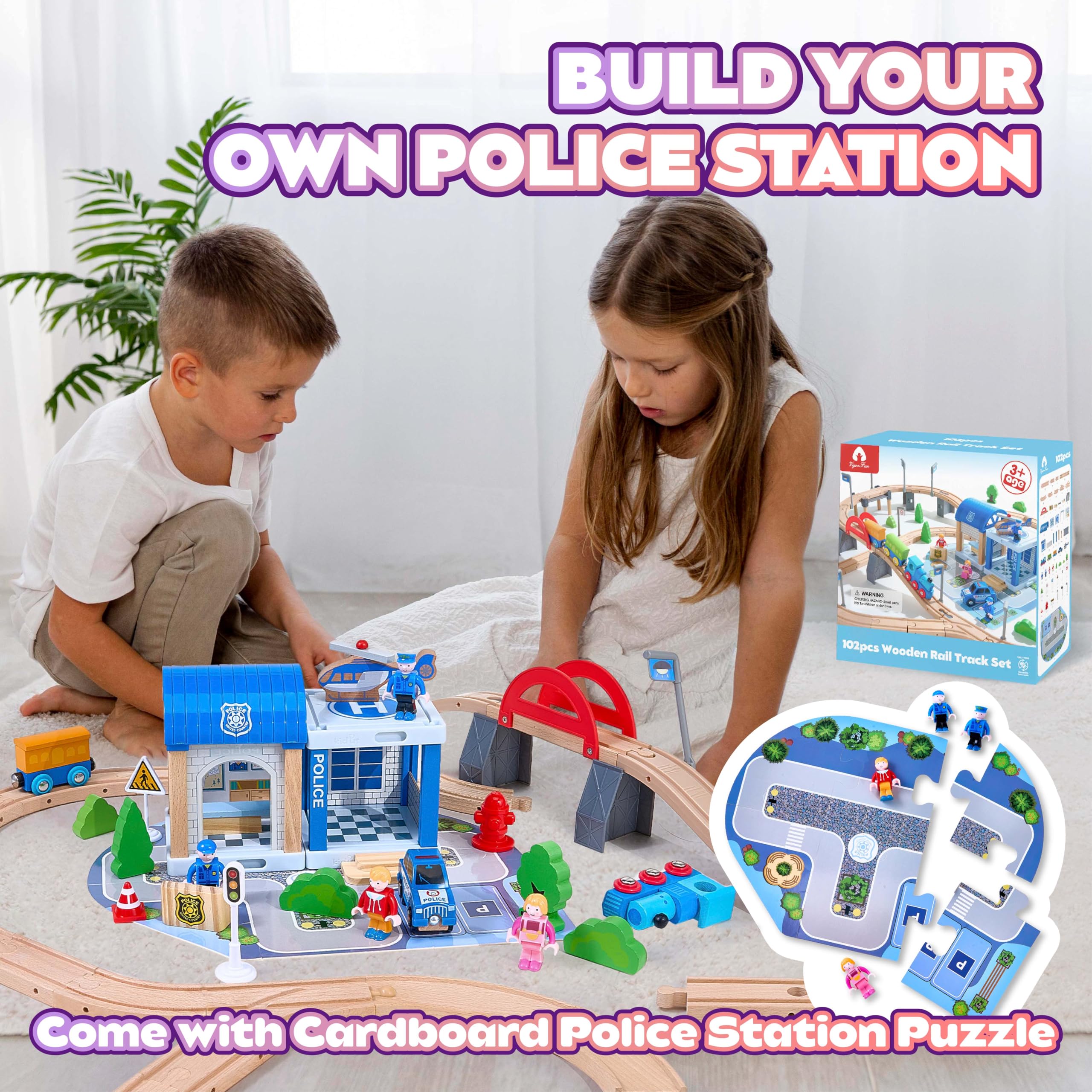 VigorFun road puzzle and police station feature fosters problem solving during play