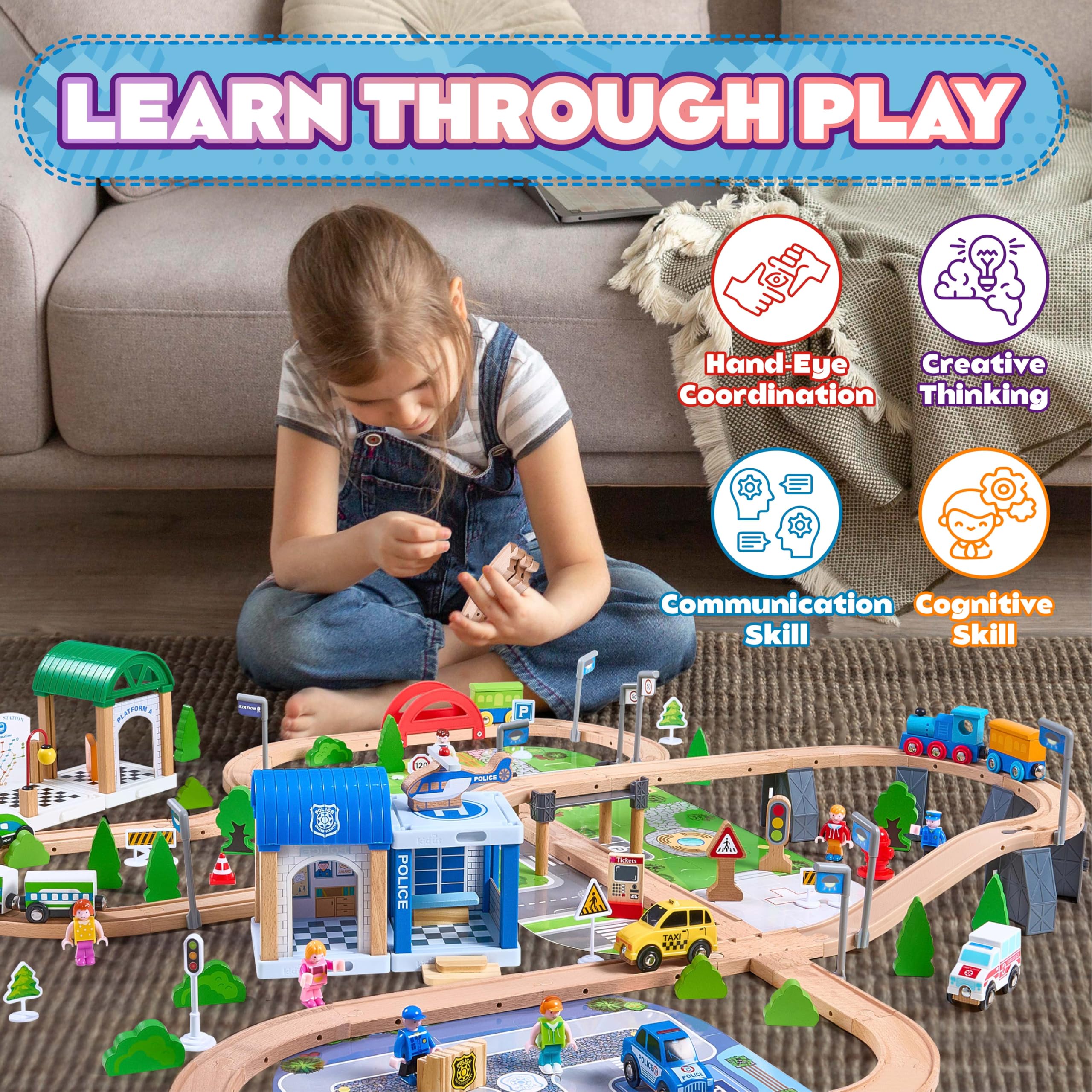 VigorFun smooth-sanded edges ensure safe hands during busy play sessions