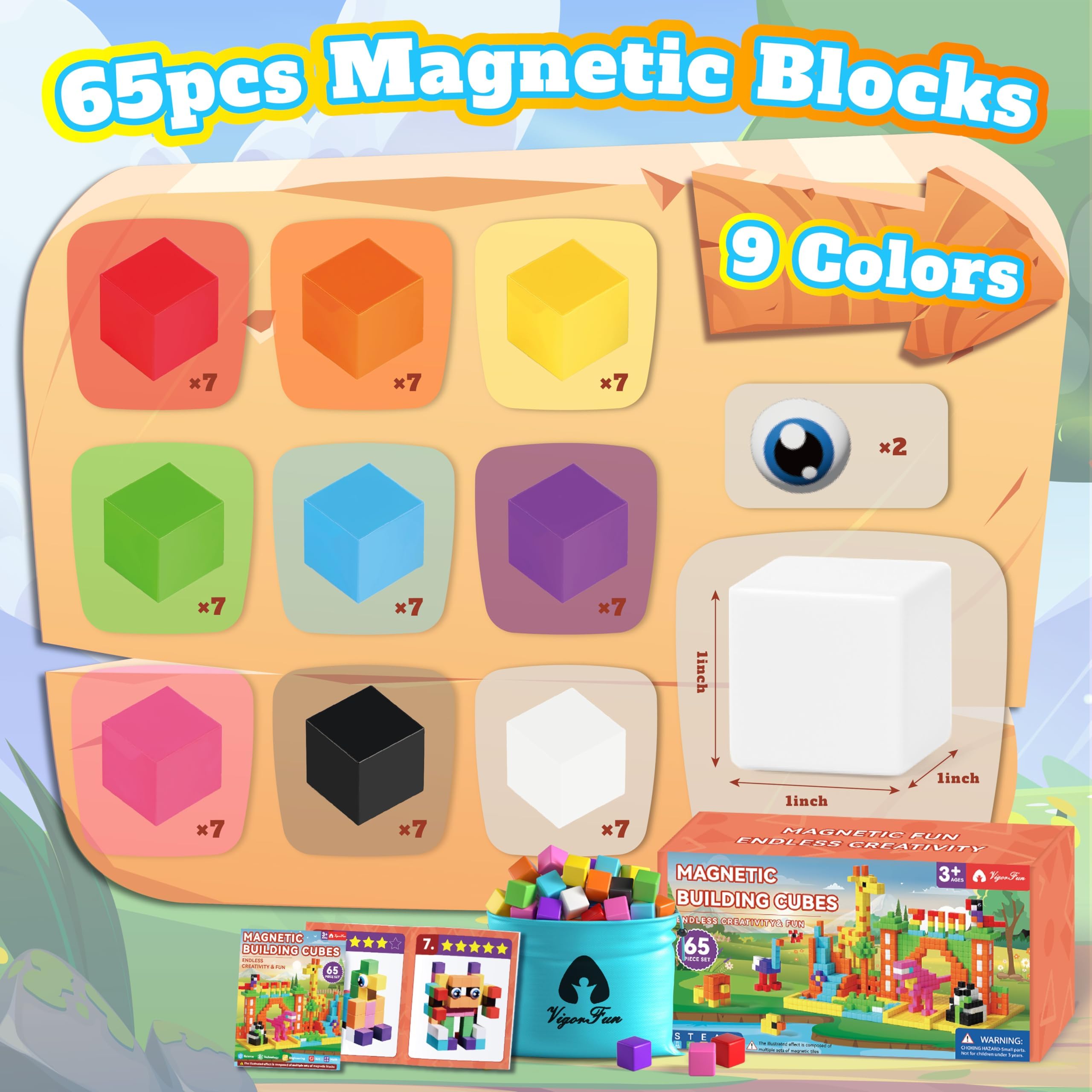 VigorFun storage bag keeps magnetic blocks organized and portable.