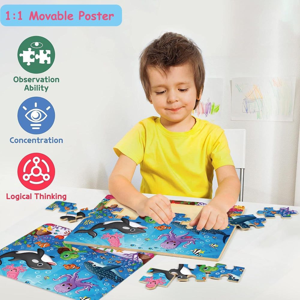 VIJYYZT wooden puzzle dinosaur theme — engaging challenge for problem solving