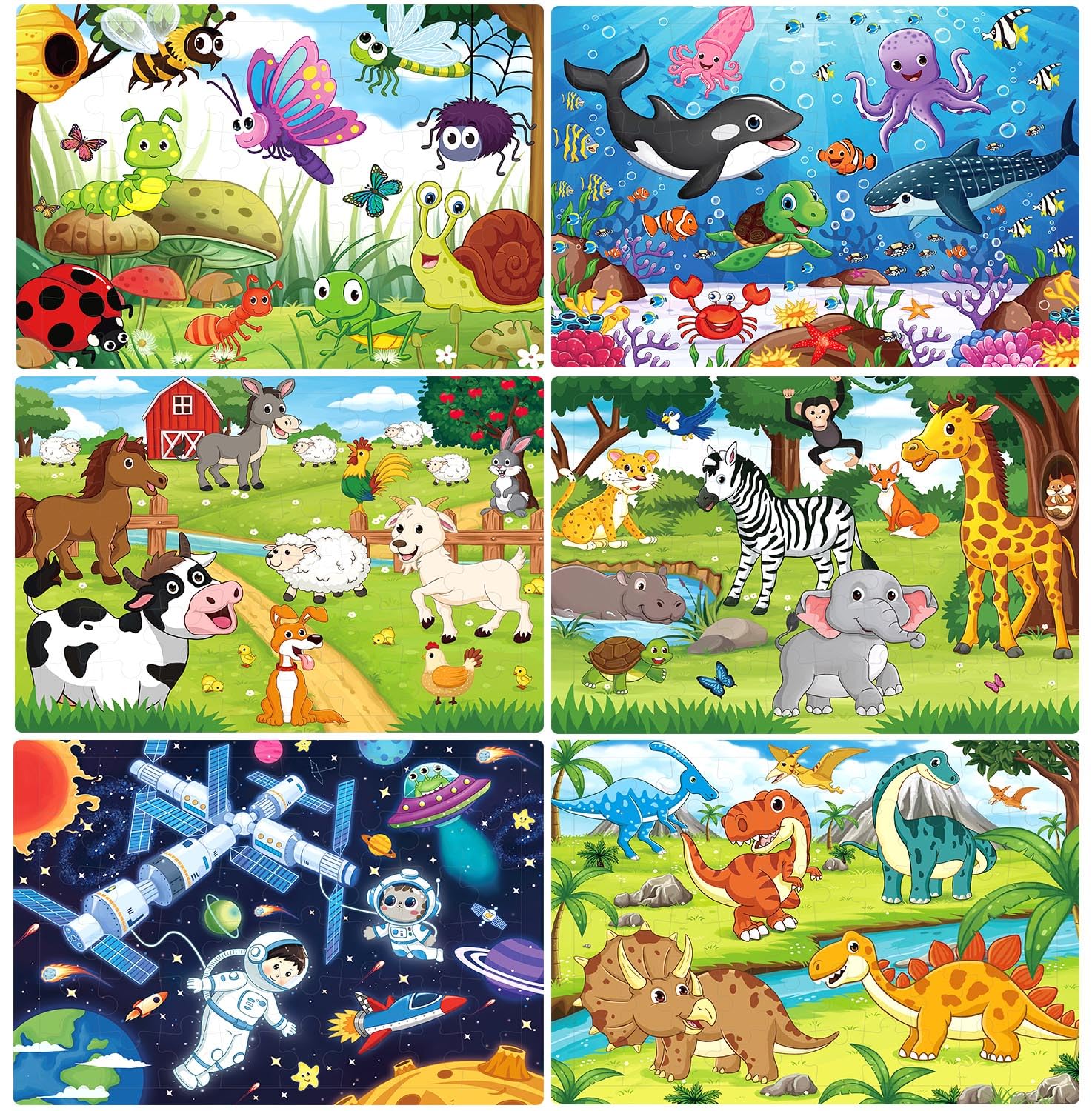 VIJYYZT wooden puzzle under the sea — bright colors support early learning