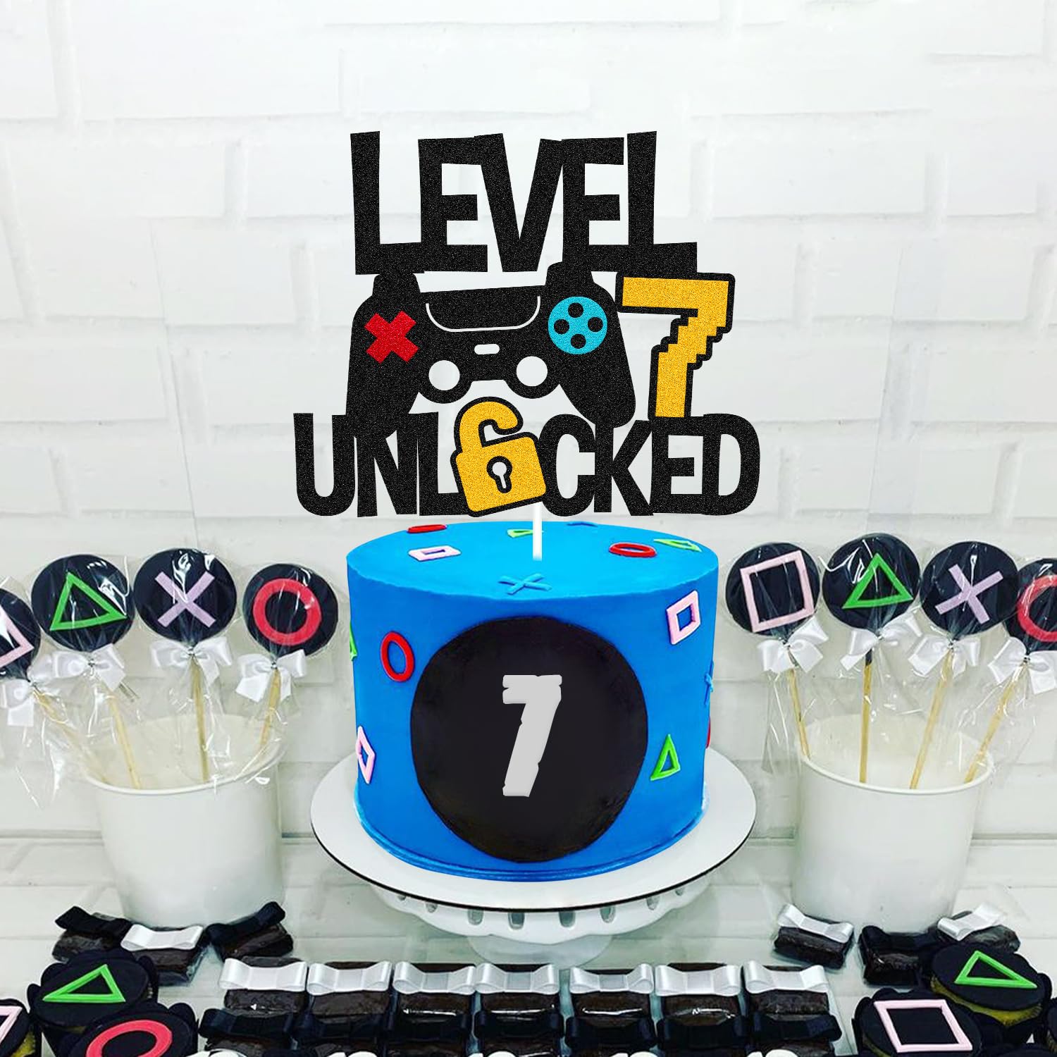 Vikiwiin party-ready topper coordinates with video game or movie themes.