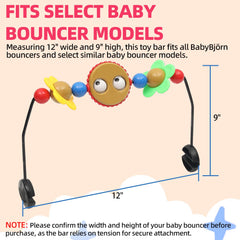 VIKOS Spin toy with chimes stimulates visual and auditory curiosity.
