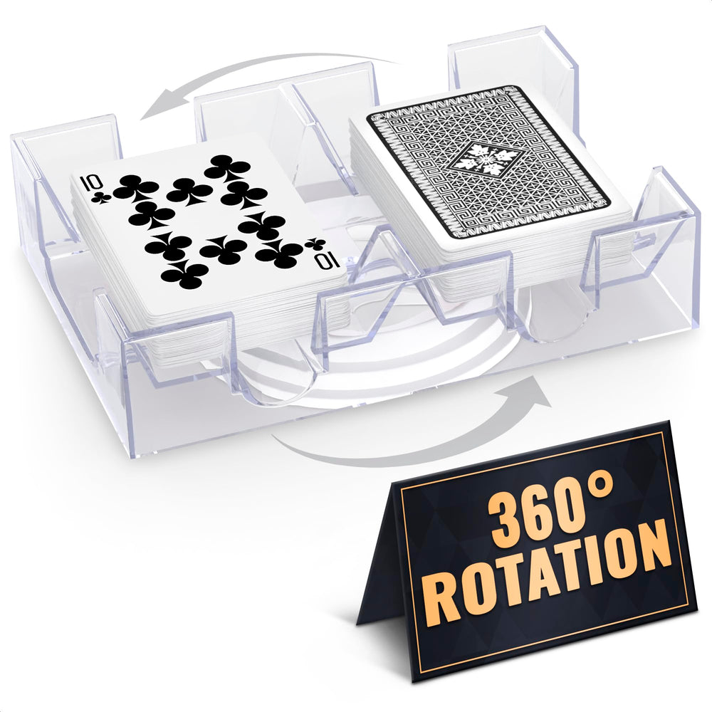 VIKROM rotating cards holder with 360° spin for easy access