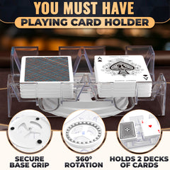 360° rotation allows quick card retrieval during play