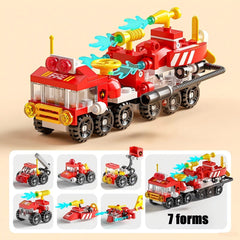 Vilbocr Fire Engine and Rescue Vehicles set showing detailed parts for imaginative building.