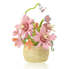 Vilbocr mini flowers building block set base display on desk for decorative play