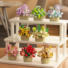 Vilbocr violet and bluebell bricks enhance compact indoor display scenes