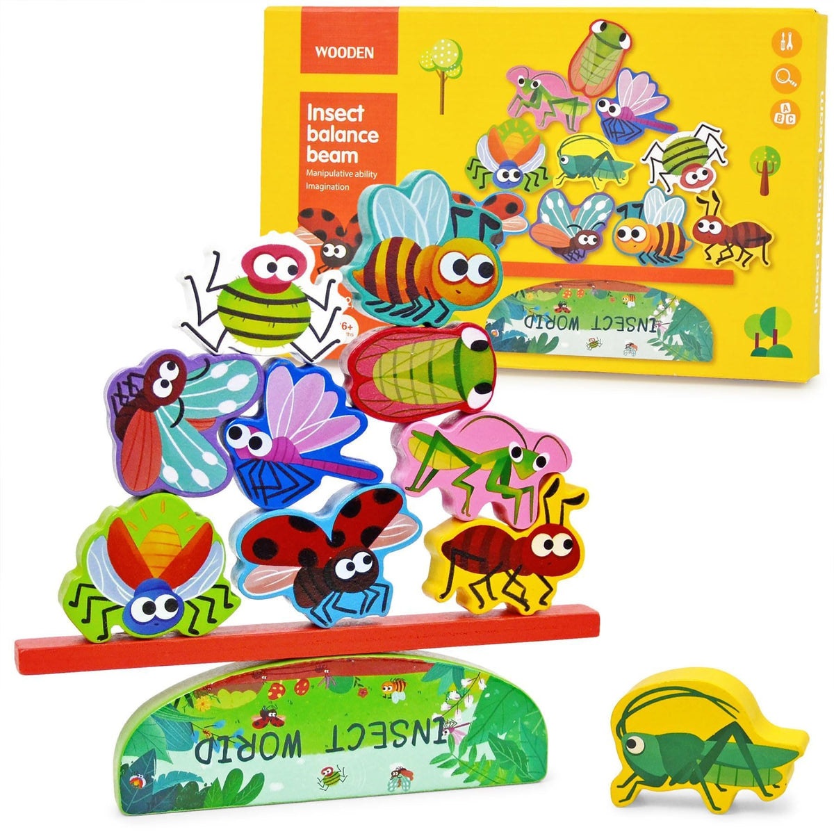 Vileafy wooden ant figure for imaginative play and fine motor skill practice.