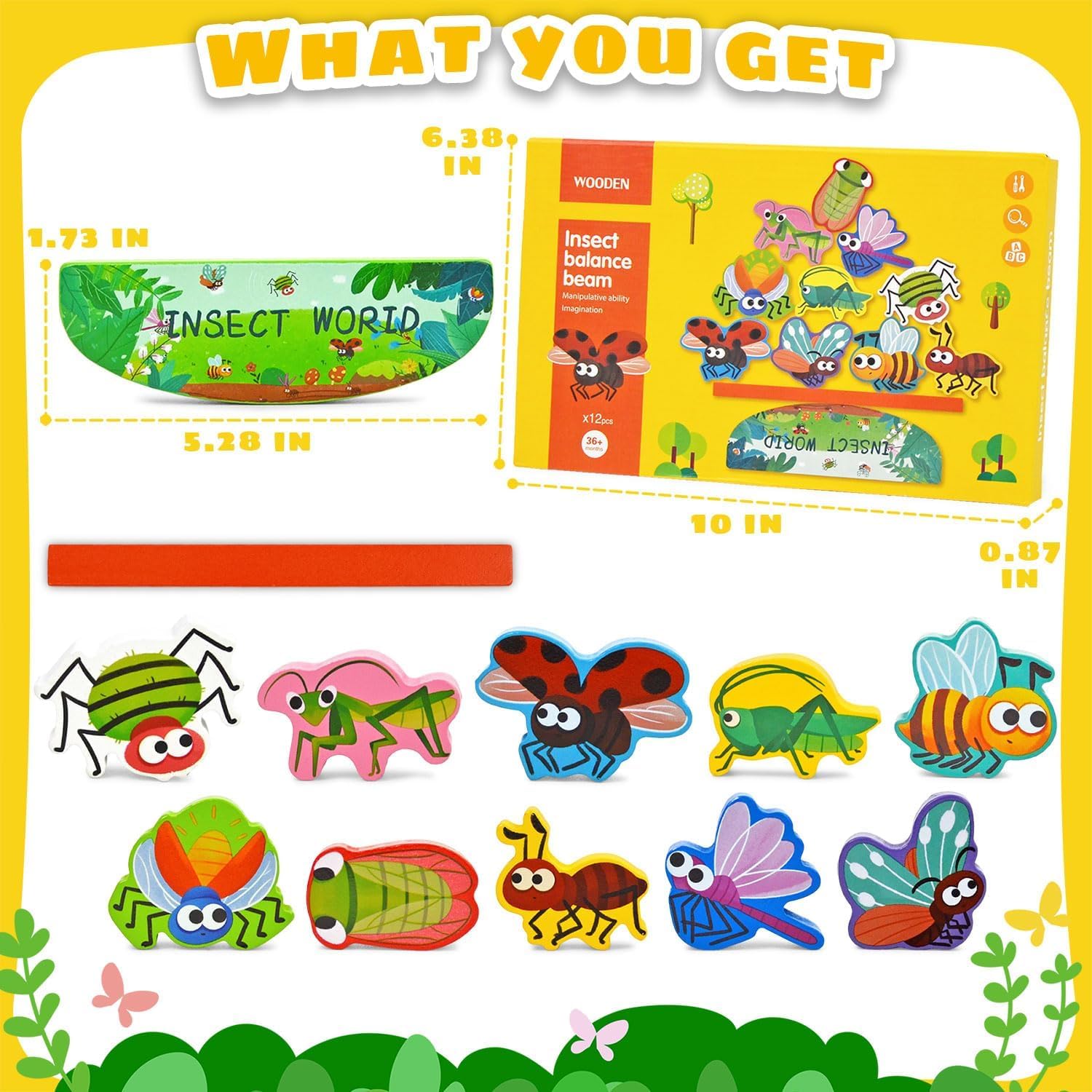 Vileafy wooden beetle figure encourages observation and early science curiosity.