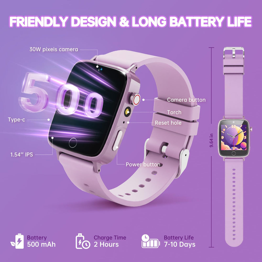 Vilicert Kids Games Watch long battery life for adventures.