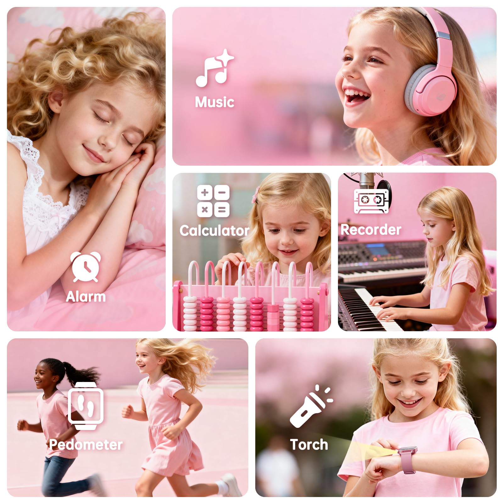Vilicert Kids Games Watch UI image, kid-friendly navigation for easy use.