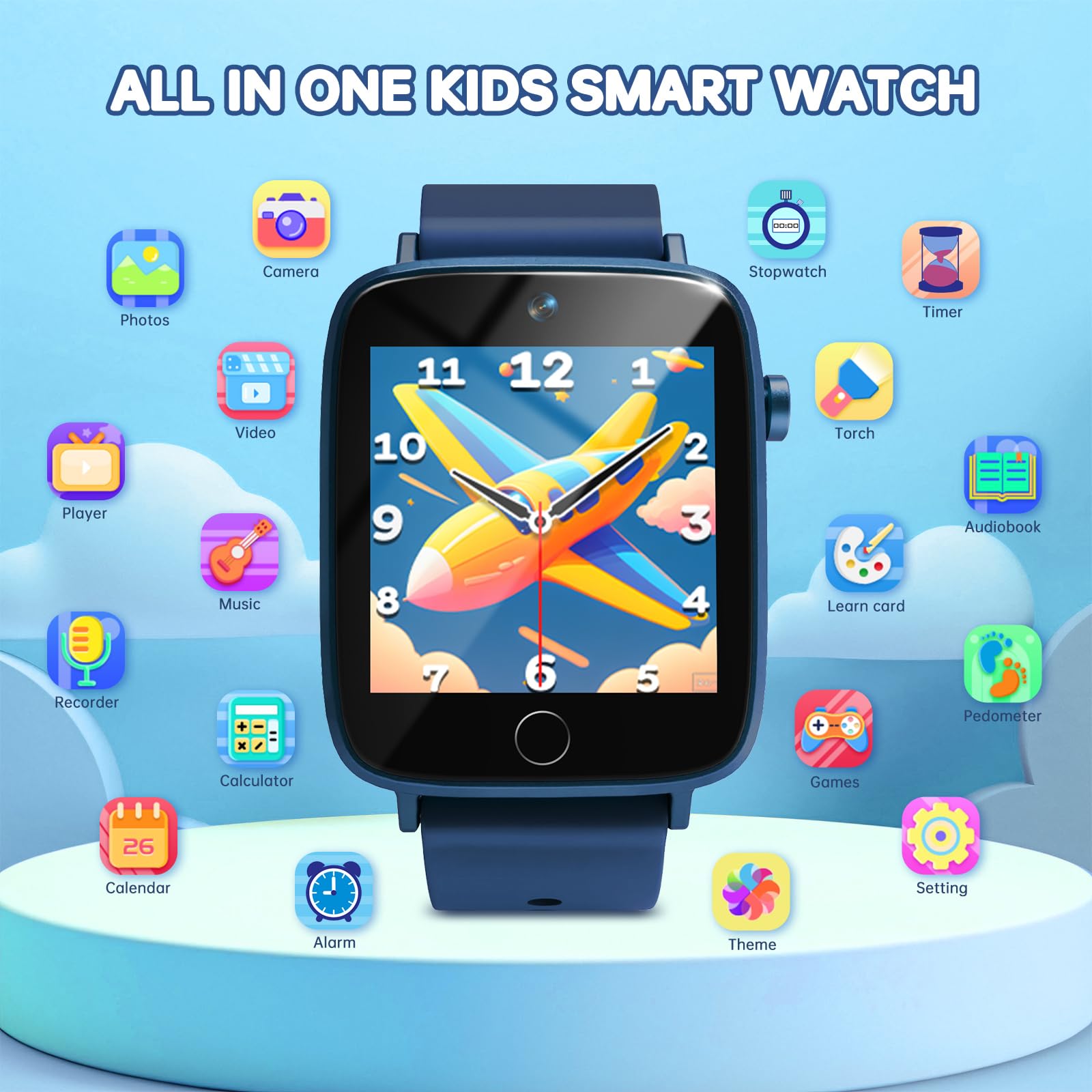 Vilicert Kids Smart Watch games screen showing 26 puzzle games for learning through play.