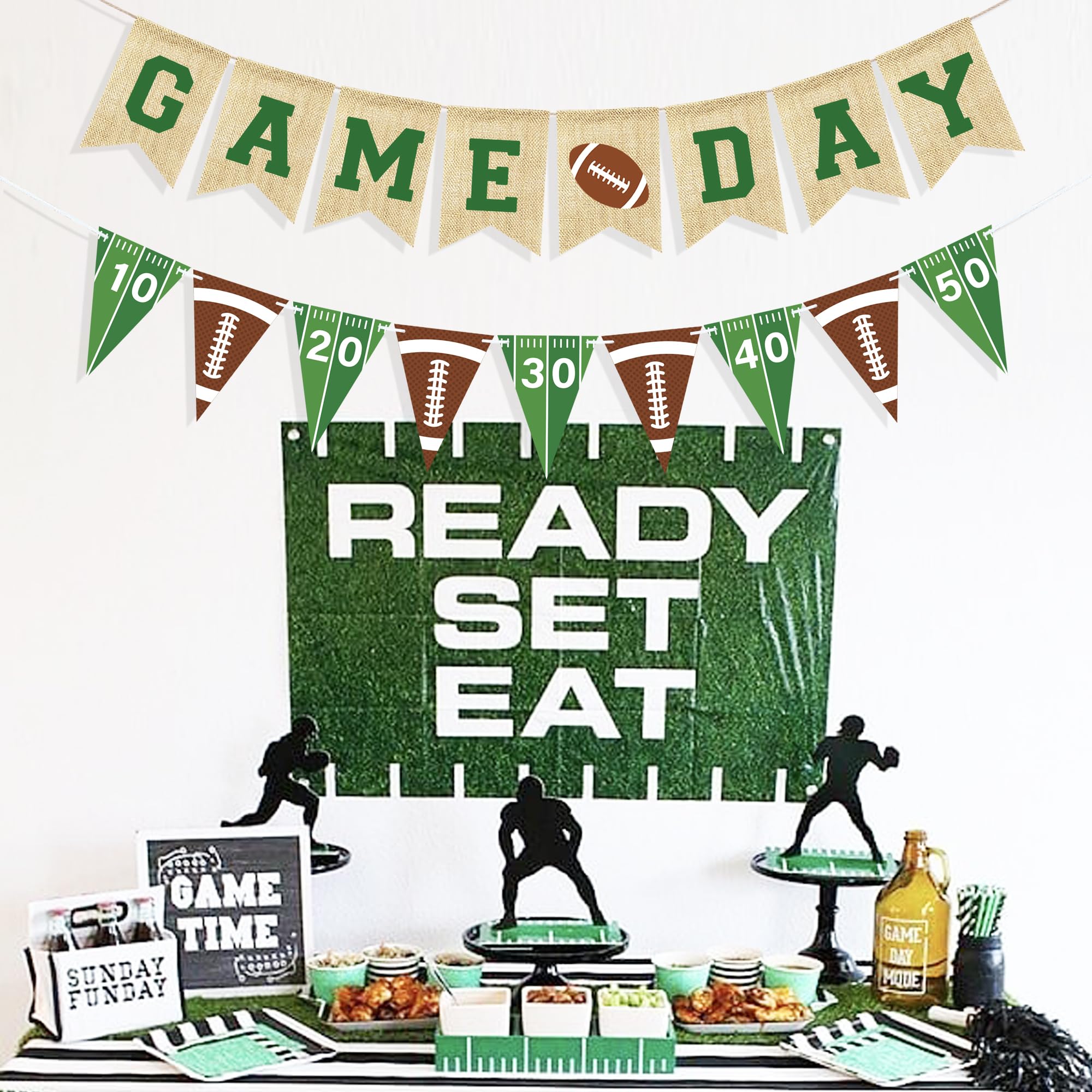 VILIFEVER football party decor pack ready to hang indoors or outdoors